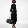 Trench con sottocollo in pelle Trench con sottocollo in pelle