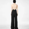 Tuta con canotta in doppio georgette elasticizzato