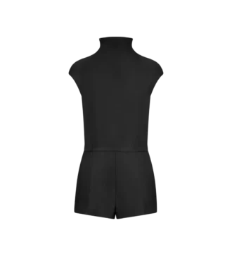 Tuta corta in doppia seta duchesse con cut-out Tuta corta in doppia seta duchesse con cut-out