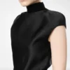 Tuta corta in doppia seta duchesse con cut-out