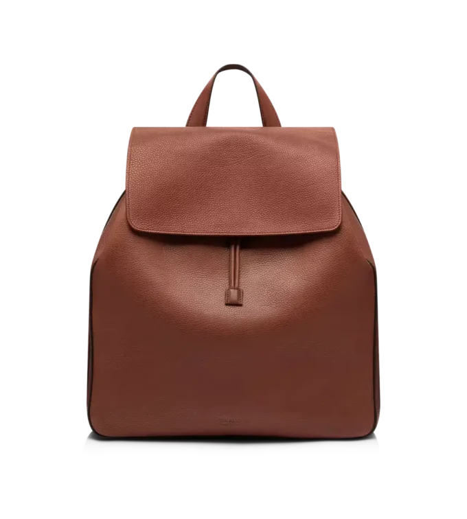 Zaino con patta in pelle fiore T-Line