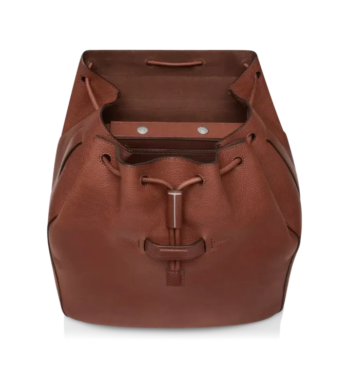 Zaino con patta in pelle fiore T-Line